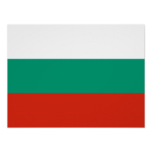 Póster Bandeira Patriótica Búlgara (Frente)