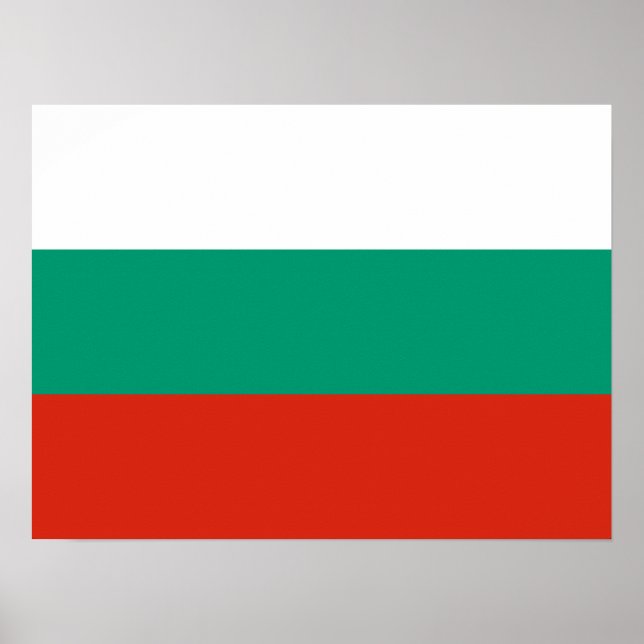Poster Bandeira Patriótica Búlgara (Frente)