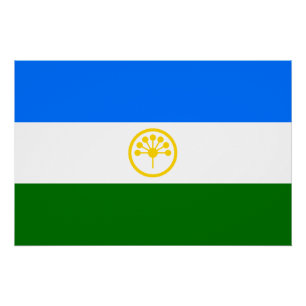 Póster Bandeira Patriótica de Bashkortostan