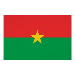 Póster Bandeira Patriótica de Burkina Faso