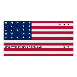 Póster Bandeira Patriótica do Atol Bikini