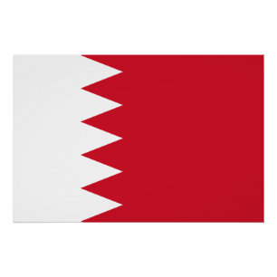Póster Bandeira Patriótica do Bahrein