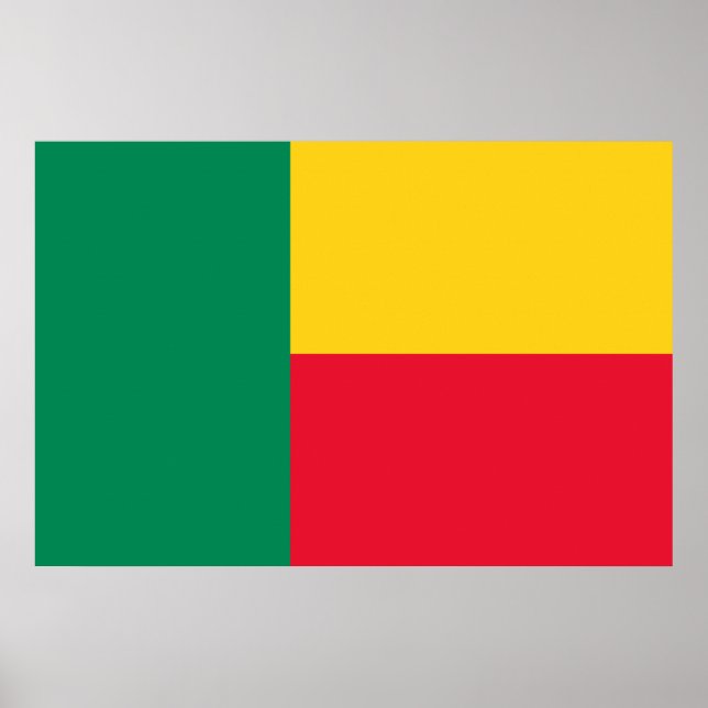 Poster Bandeira Patriótica do Benim (Frente)