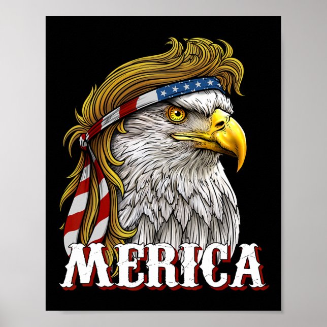 Poster - Bandeira Patriótica Dos Eua Para A Liberdade - 4 (Frente)