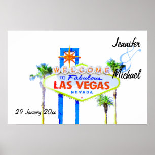 Poster Bandeira personalizada da recepção de casamento