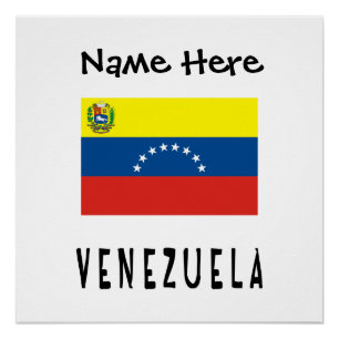 Póster Bandeira Personalizada da Venezuela