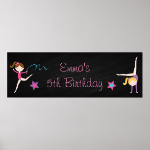 Póster Bandeira personalizada quadro do aniversário da