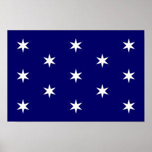 Poster Bandeira Pessoal de George Washington