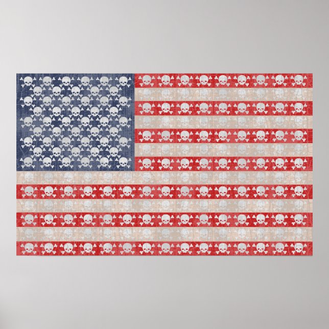 Póster Bandeira Pirata Americana (Frente)