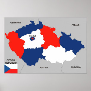 Póster bandeira política do mapa do país da república
