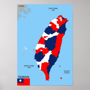 Poster bandeira política do mapa do país de Formosa