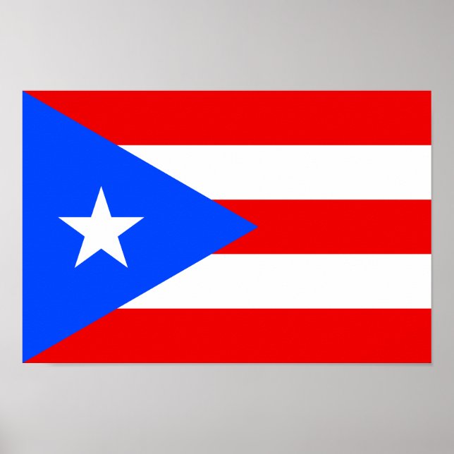 Poster Bandeira Porto Rico (Frente)
