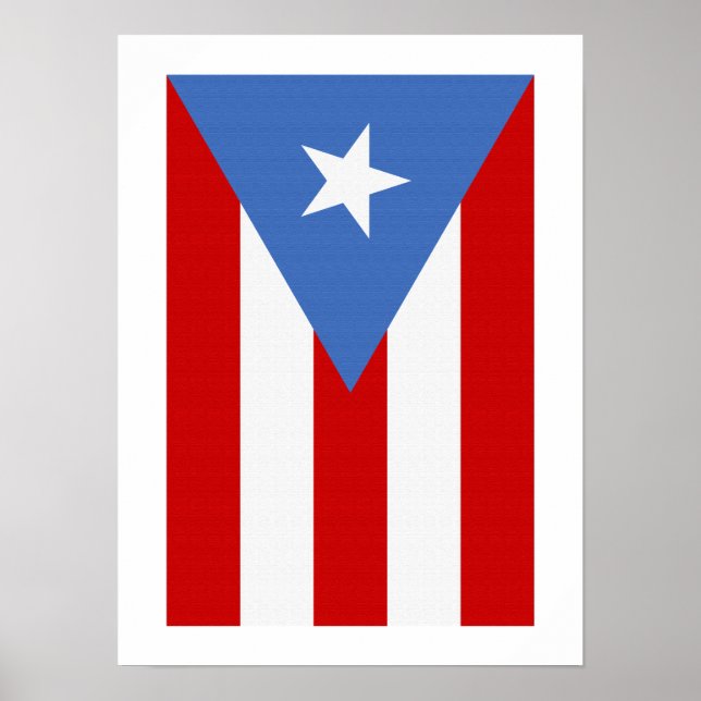 Poster Bandeira Porto Rico (Frente)