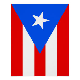 Póster bandeira Porto Rico