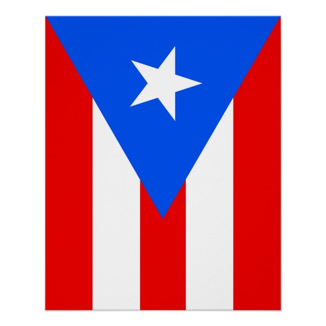 Póster bandeira Porto Rico (Frente)