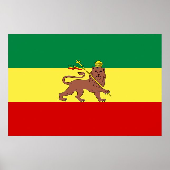 Poster Bandeira Rastafariana (Rastafarianismo) (rasta) (Frente)