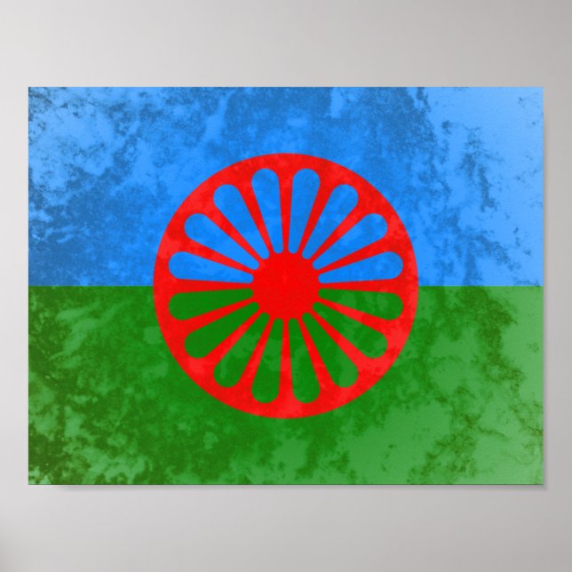 Poster bandeira romani (Frente)