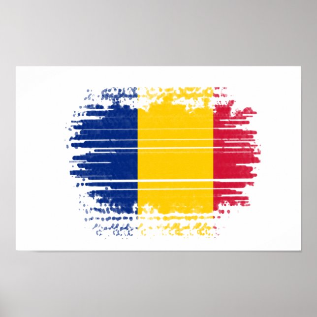 Poster Bandeira romena (Frente)