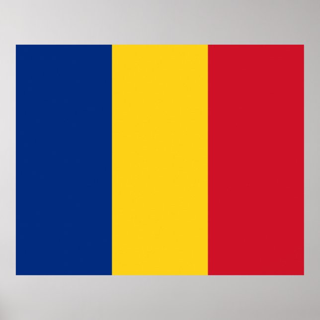 Poster Bandeira romena (Romênia) (Frente)