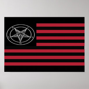 Póster Bandeira satânica