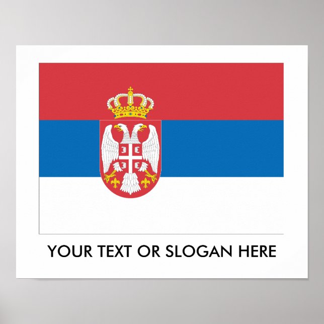 Poster Bandeira Sérvia (Frente)