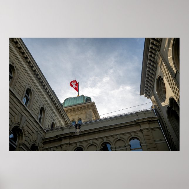 Poster Bandeira Suíça (Frente)
