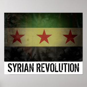 Póster "Bandeira suja de Syria da revolução síria"