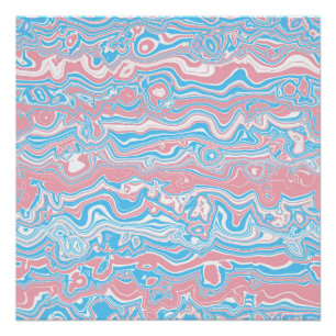 Póster Bandeira Trans Pride Trippy Boho Groovy Strips