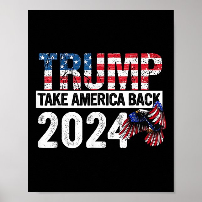 Poster Bandeira Trump 2025 Leva América Byck Em 4 De Julh (Frente)