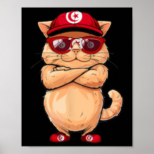 Poster Bandeira Tunisina Cat Mãe Produtos Souvenirs Kitte