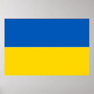 Poster Bandeira ucraniana.