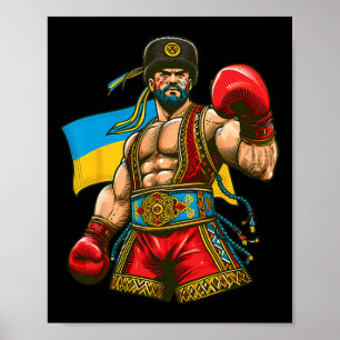 Poster Bandeira Ucraniana Boxer Ucrânia