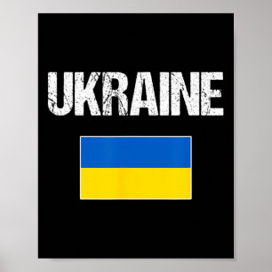 Poster Bandeira ucraniana da Ucrânia para homens mulheres