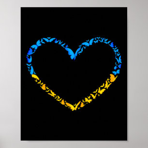 Poster Bandeira Ucraniana Paz Ucrânia Bandeira Borboleta