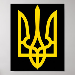 Poster Bandeira ucraniana vintage bandeira da Ucrânia