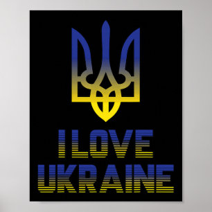 Poster Bandeira ucraniana vintage Ucrânia Orgulho 4