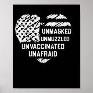 Poster Bandeira Unmuzzle Unvacinada Não-mascarada Sem Rec