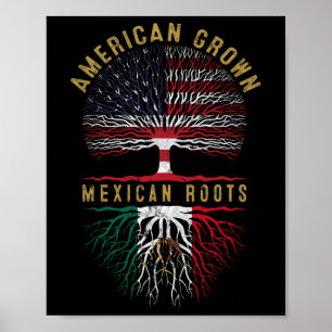 Poster Bandeira Usa Árvore Aflita Americana Cultivada Raí