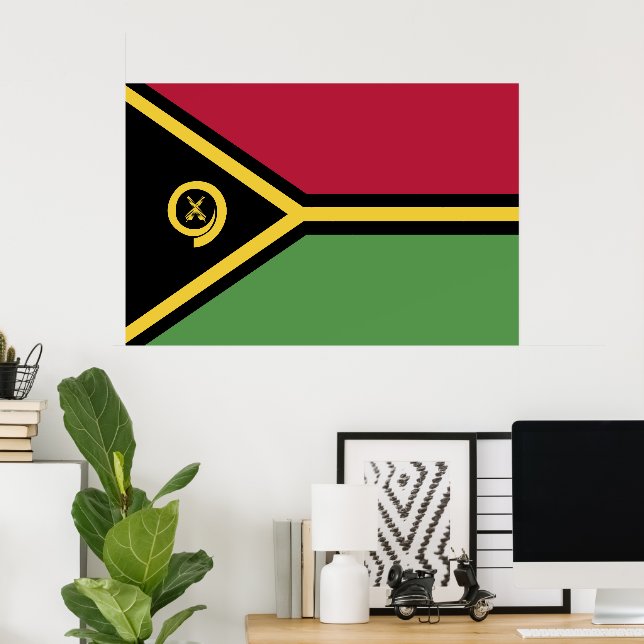 Poster Bandeira Vanuatu (Escritório em casa)