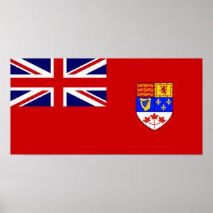Poster Bandeira vermelha canadense da bandeira