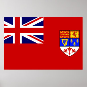 Poster Bandeira vermelha canadense da bandeira