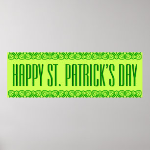 Póster Bandeira vibrante do dia de St Patrick