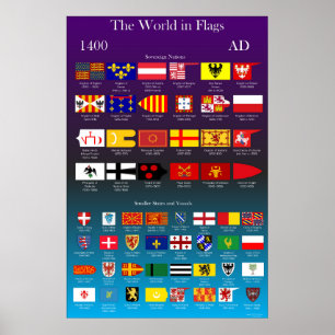 Póster Bandeiras 1400 do ANÚNCIO do mundo