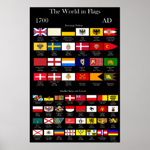 Poster Bandeiras 1700 do ANÚNCIO do mundo