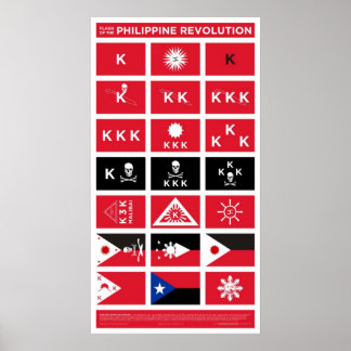 Póster Bandeiras da Revolução das Filipinas - Médio