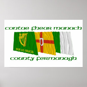 Póster Bandeiras de Fermanagh do condado