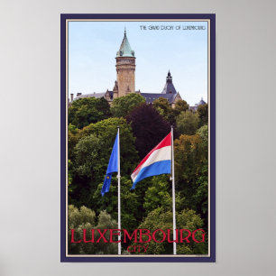 Póster Bandeiras de Luxembourg