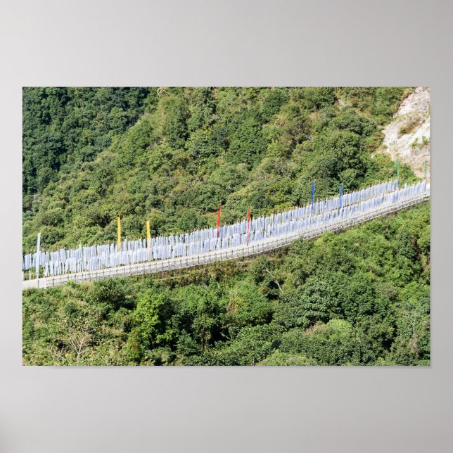 Poster Bandeiras de oração budista - Butão (Frente)