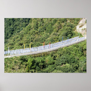 Poster Bandeiras de oração budista - Butão