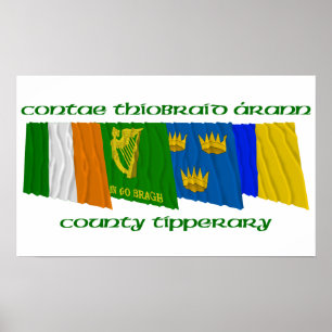 Poster Bandeiras de Tipperary do condado